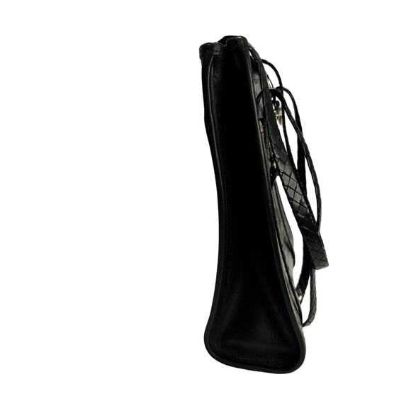 Vintage 1990's Brighton Black Croc Leather Handbag, Silver Hardware, Excellent - Picture 9 of 9